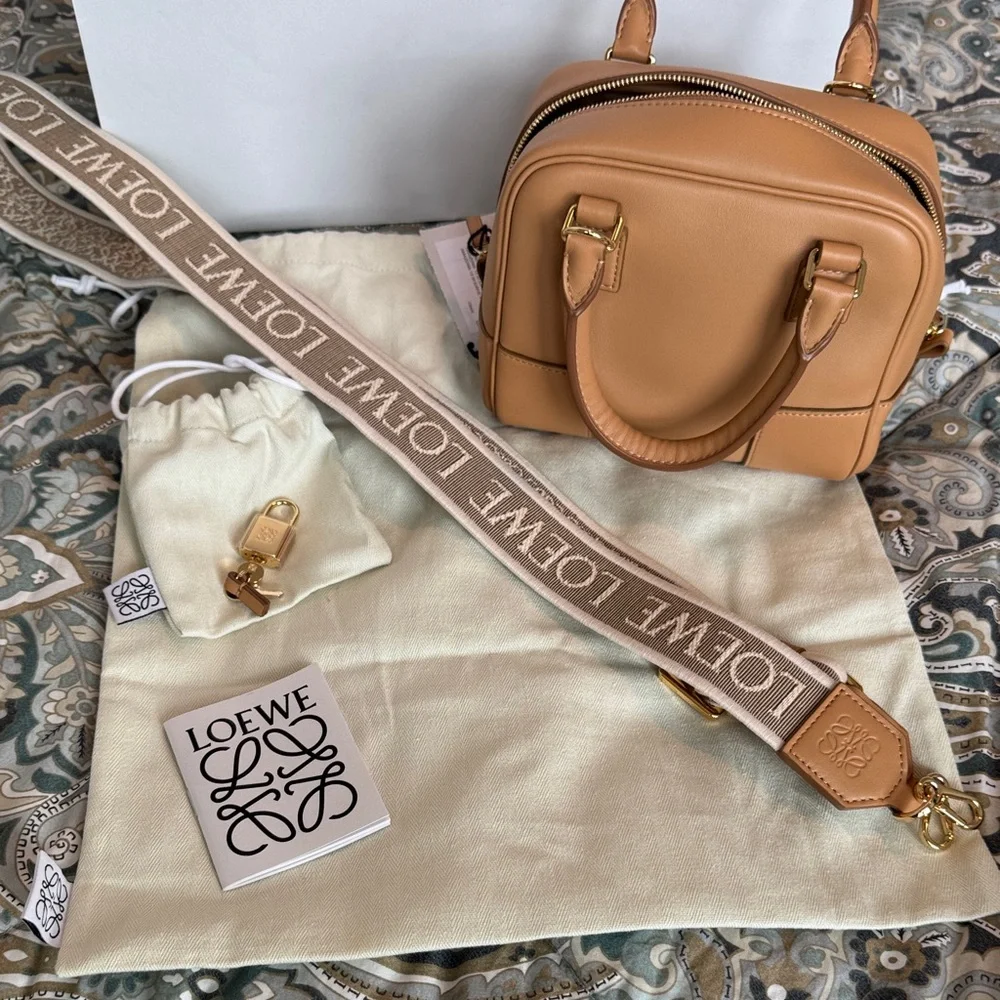 NWT LOEWE Camel Amazona 16 2-Way Bag w/tags and packaging - Picture 3 of 10